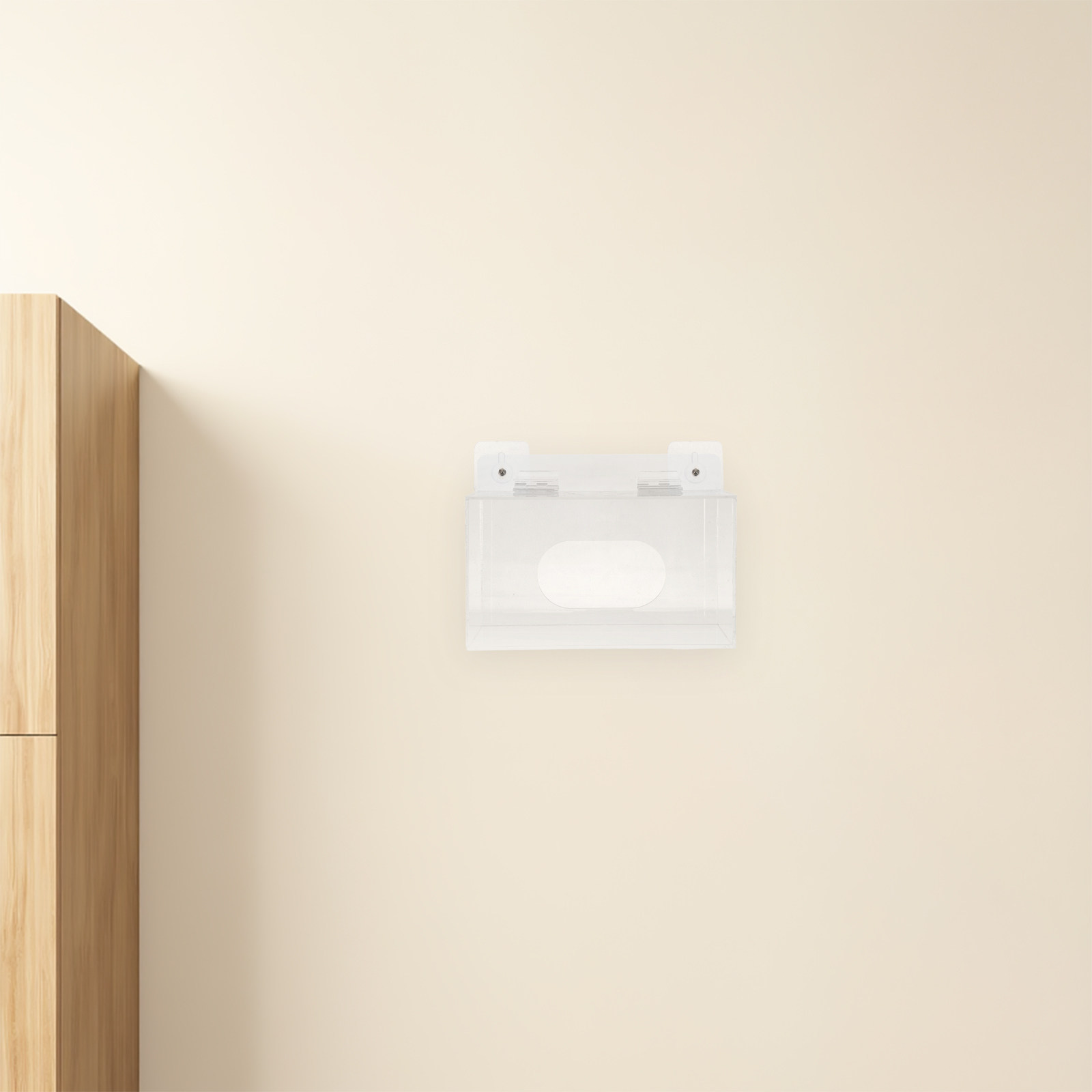 Face Mask Storage Box - アクリル製フェイスマスクオーガナイザー 壁掛け収納ボックス 透明マスクディスペンサー オフィス、家庭、クリニック用 グローブ・ヘアネットディスペンサー