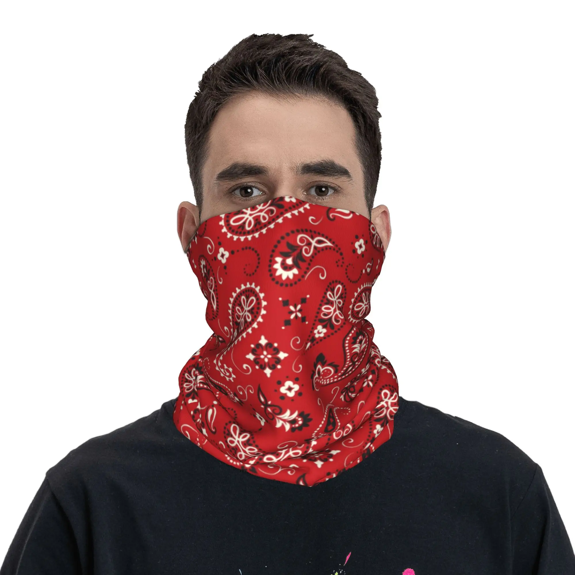 新しい赤いバンダナ、バンダナネックゲイター、UVカットフェイ - Neck Gaiter Face Cover のレビューと価格
