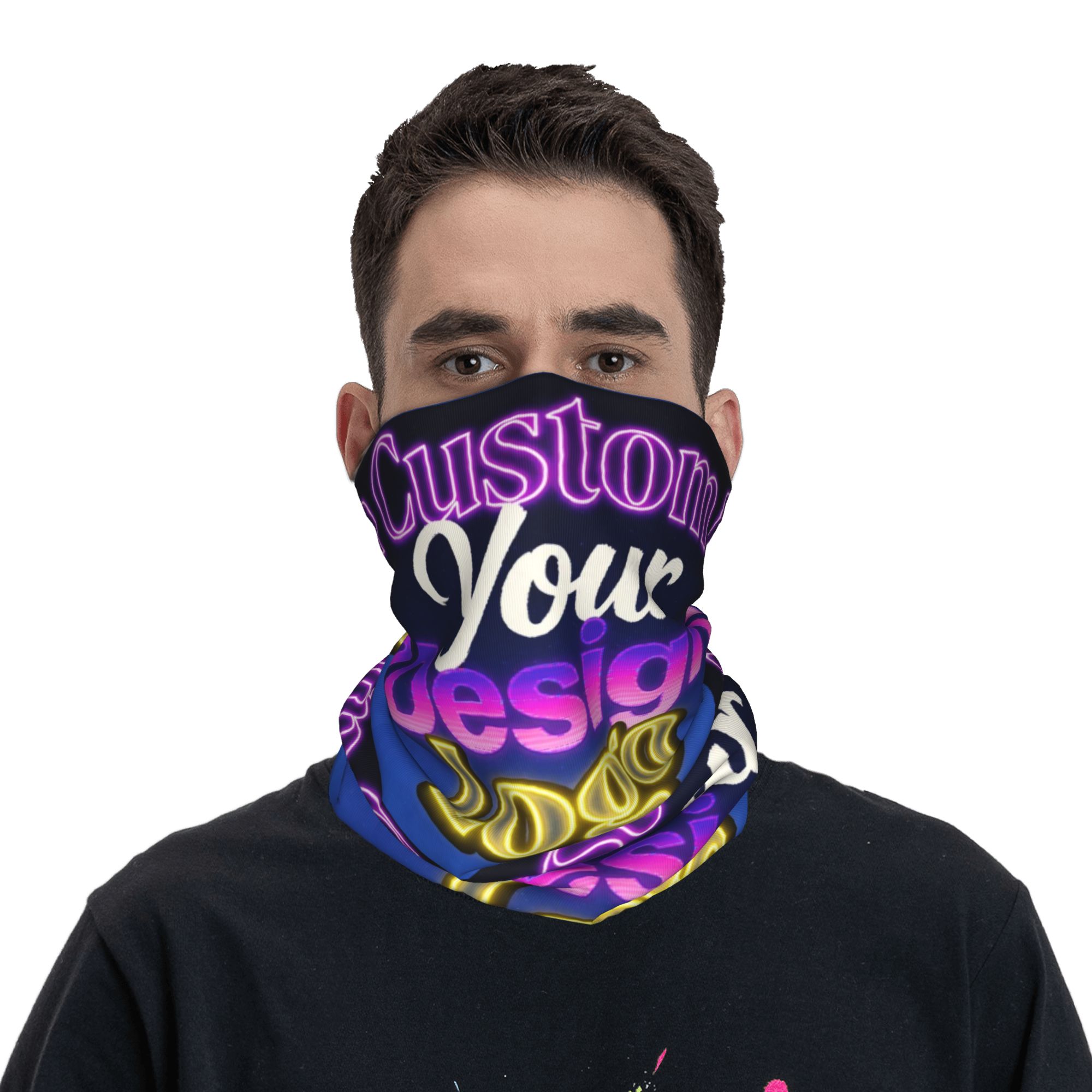 カスタムカスタムあなたのデザインロゴバンダナネックウォーマー - Neck Gaiter Face Cover のレビューと価格