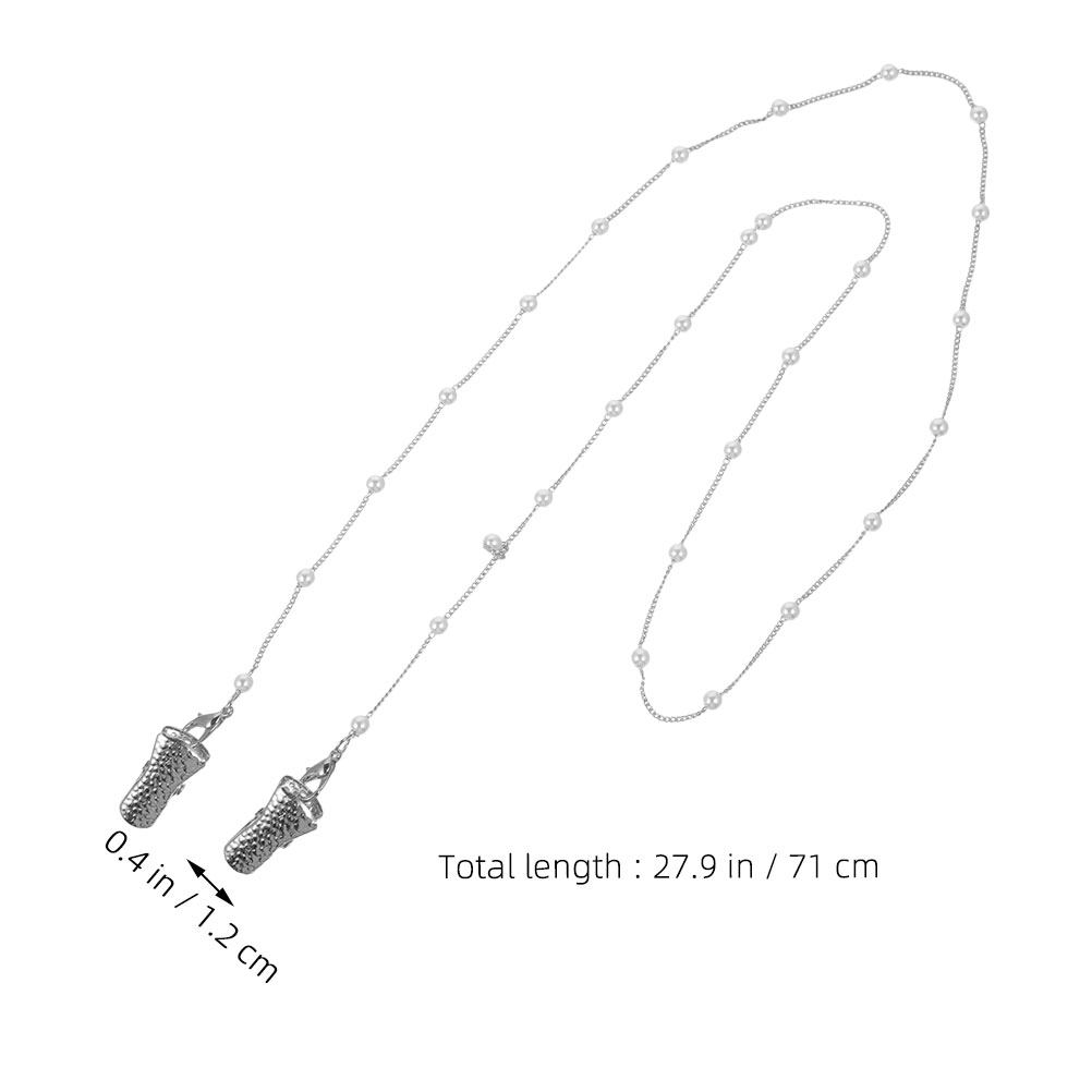 2個セット ビーズ付きメガネストラップ 女性用 パールアイグ - Mask Chain Holder のレビューと価格