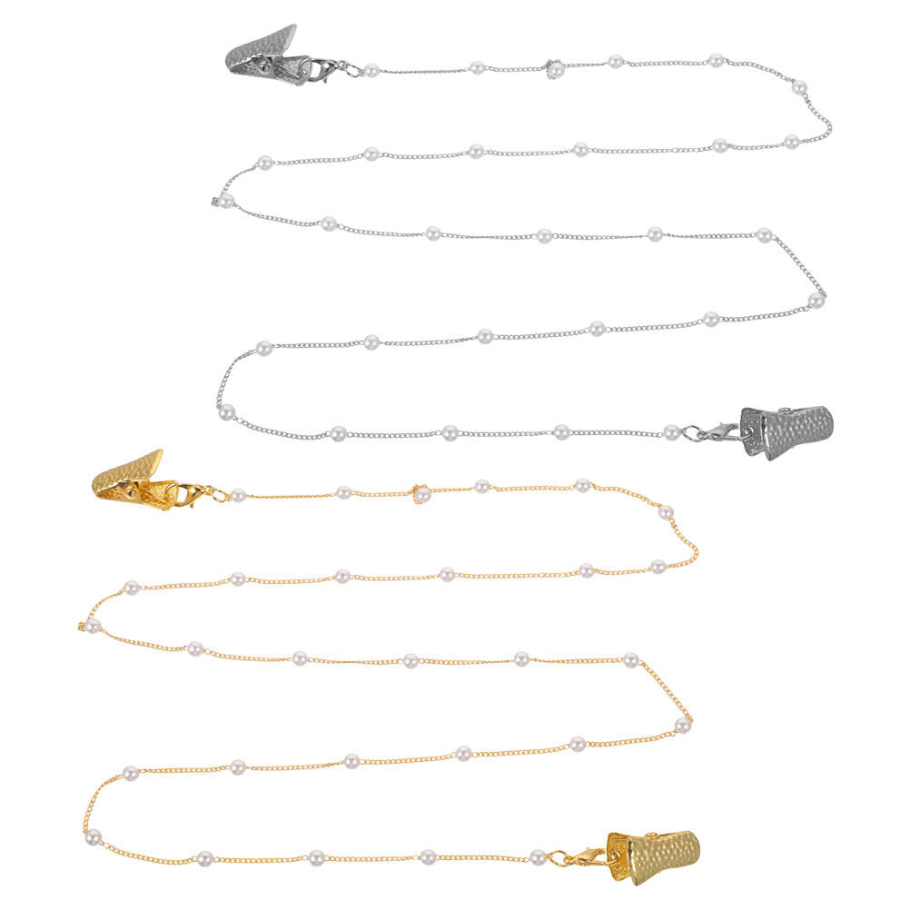 2個セット ビーズ付きメガネストラップ 女性用 パールアイグ - Mask Chain Holder のレビューと価格