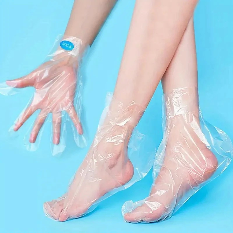 厚手の使い捨てハンドマスクグローブ、使い捨てフットマスクフッ - Disposable Mask Blue のレビューと価格
