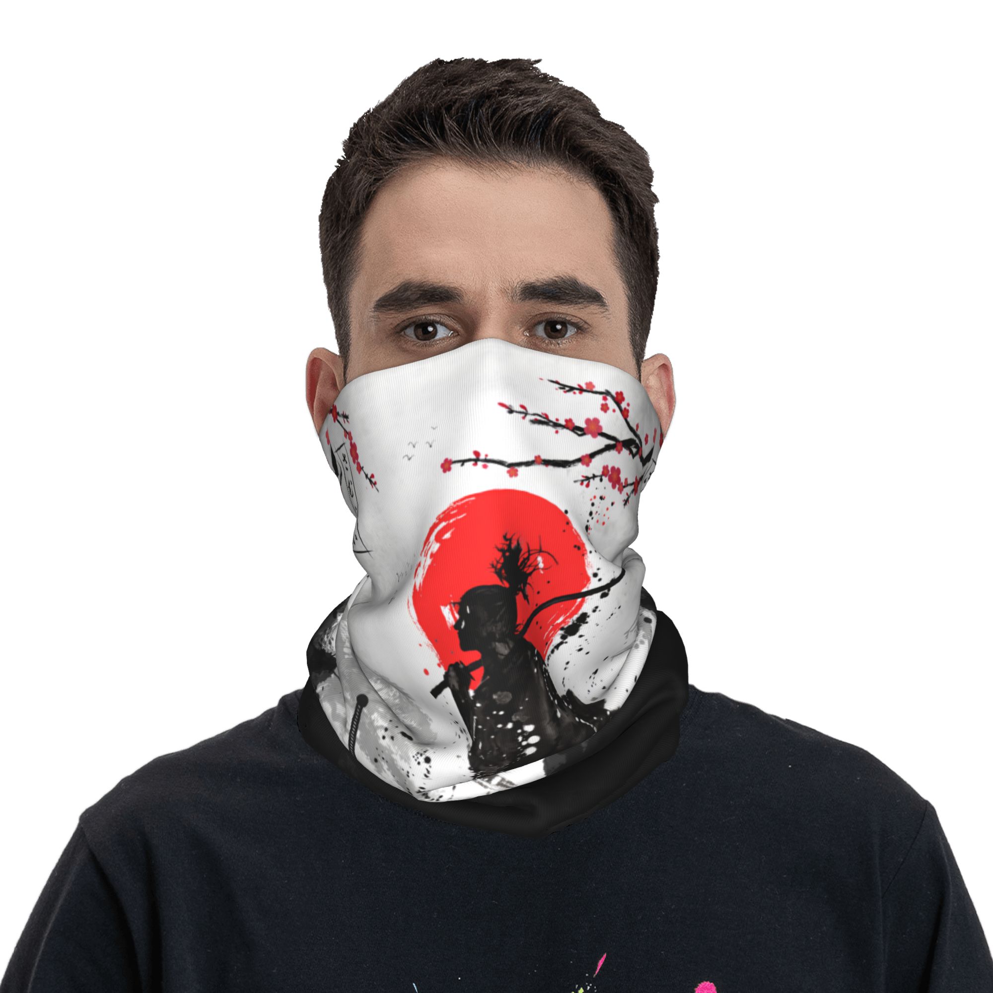 日本の武士風バンダナネックゲイター防風フェイススカーフカバー - Neck Gaiter Face Cover のレビューと価格