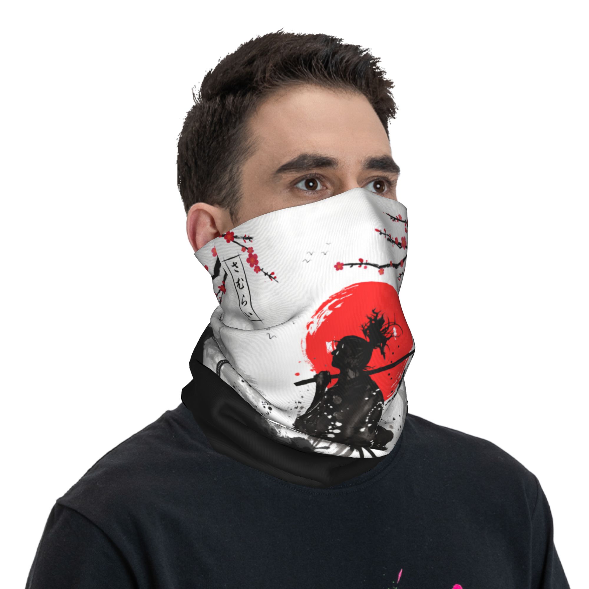 日本の武士風バンダナネックゲイター防風フェイススカーフカバー - Neck Gaiter Face Cover のレビューと価格