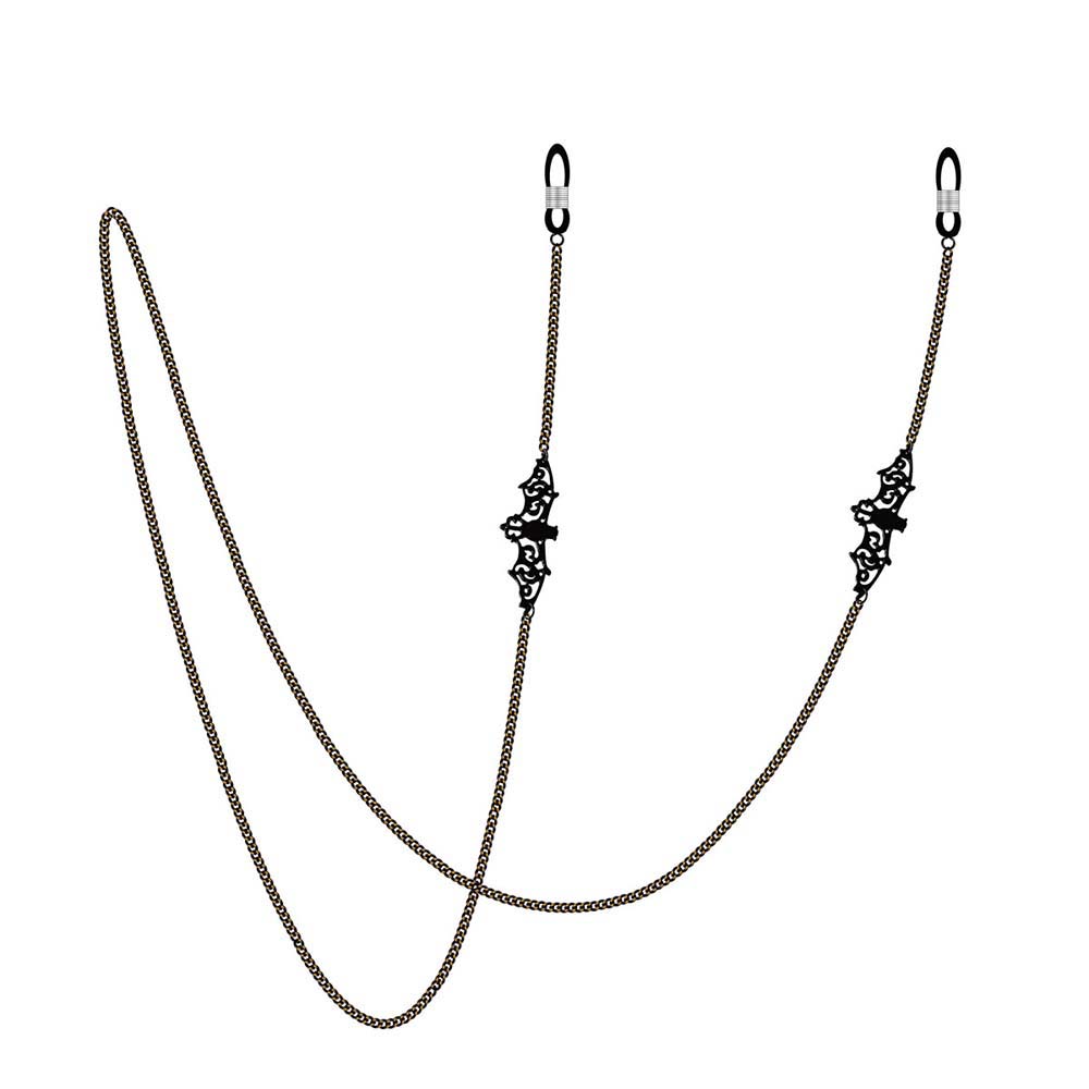 トレンドの紛失防止銅製カジュアルブラックバット型中空サングラ - Mask Chain Holder のレビューと価格