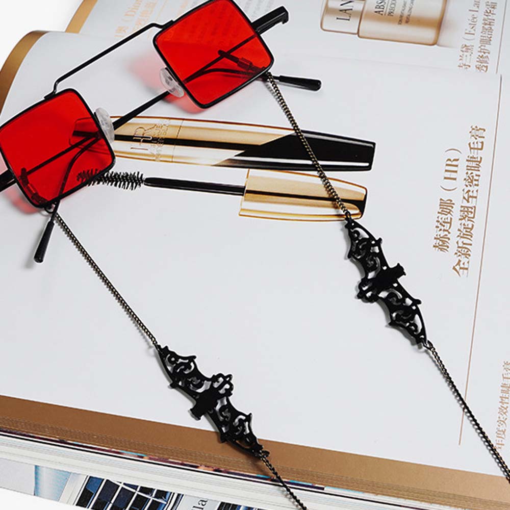 トレンドの紛失防止銅製カジュアルブラックバット型中空サングラ - Mask Chain Holder のレビューと価格
